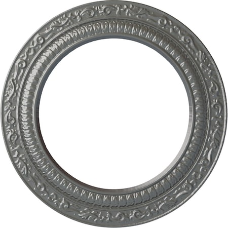 Ekena Millwork Andrea Ceiling Medallion (Fits Canopies up to 8"), Hand-Painted Silver, 12"OD x 8"ID x 1/2"P CM12ADSLS